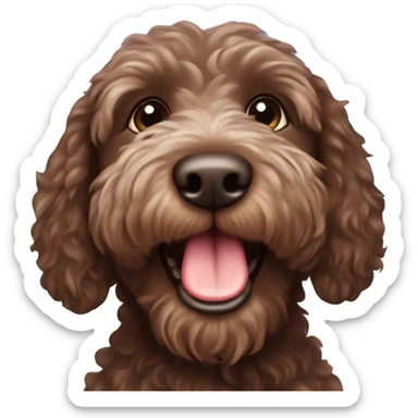 chocolate Labradoodle sticker
