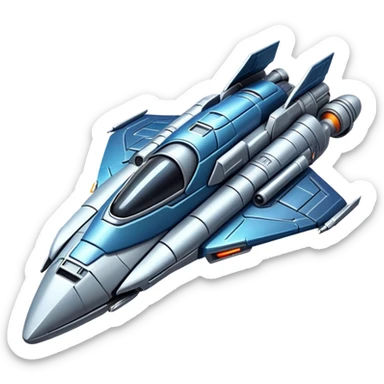 Massive galactic SHMUP space ship sticker