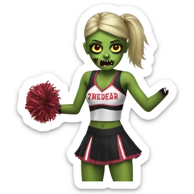Zombie cheerleader  sticker