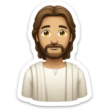 Hombre como Jesús con cara de asombro sticker