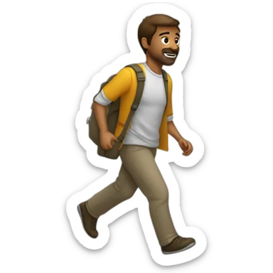 Senderista caminando sticker