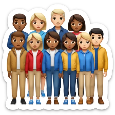 many different groups of people sticker