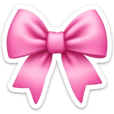 Cute bow pink sticker