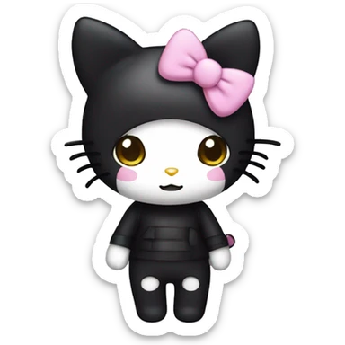 kuromi hello kitty sticker