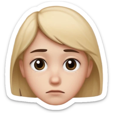 The sad person sat facing the corner of the wall. sticker