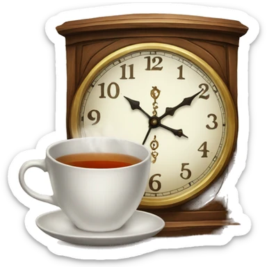 Clock that tea sticker