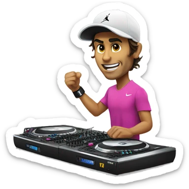 rafael nadal djing sticker