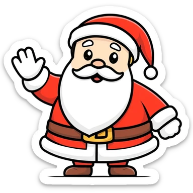 Santa waving  sticker