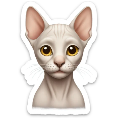 Bald cat sticker