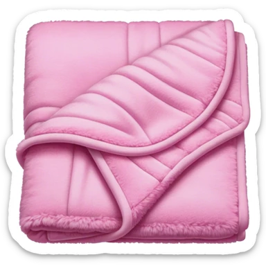 Pink fluffy cozy folded blanket  sticker