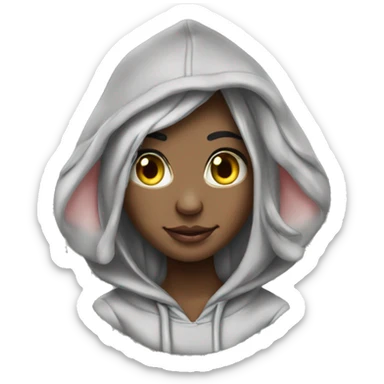 Elephant earring a hoodie sticker