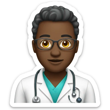 african healthcare technician sticker
