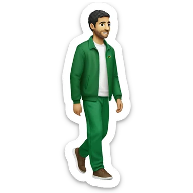 algerian Guy with Lacoste walking sticker