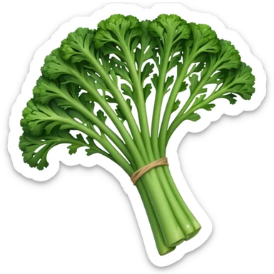 a long slender bunch of green broccolini sticker