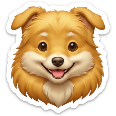 Śmiejący się pies sticker