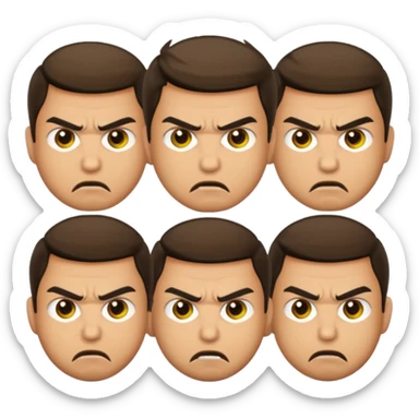 joseph's 10 brothers from bible story with jealous angry faces sticker