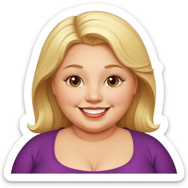 very fat beautiful rich blonde woman sticker