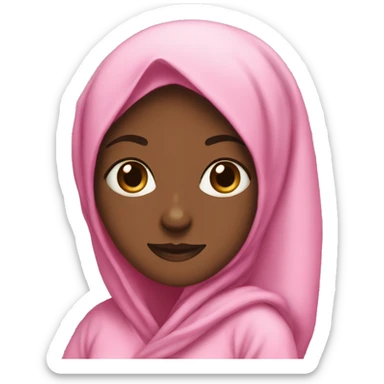 Black hijabi in pink Pyjamas sticker