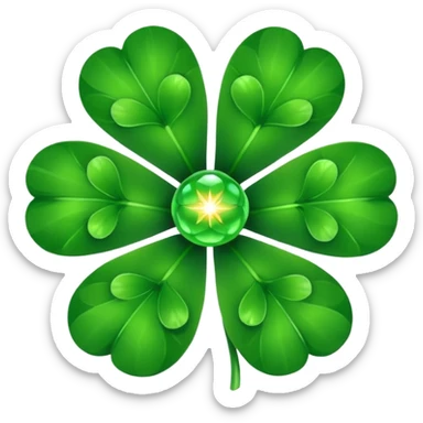 real cosmos star, but with clover, to make star look like lucky star, but main point is star, make it more star like real star emoji, make star with 5 edges sticker