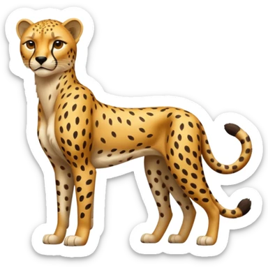 High resolution of a full body cheetah sticker