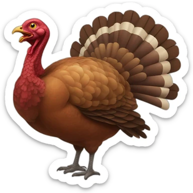 speaking realistic turkey sticker