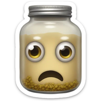 jar with eyes sticker