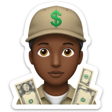 boné com simbolo de $ hype sticker