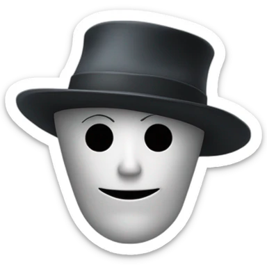 Fantome avec un chapeau haut de forme sticker