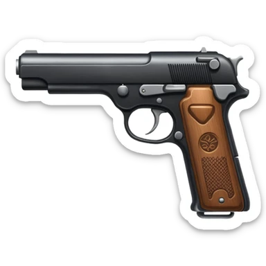 A handgun sticker