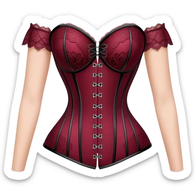 Burgundy Lace Corset sticker