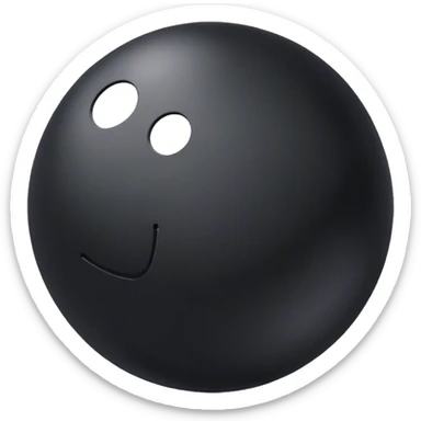 Big black ball-canon sticker