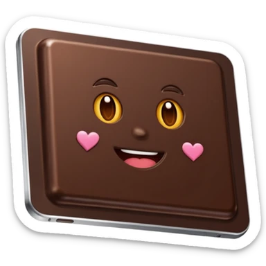 une tablette de chocolat emballé dans de l'aluminium sticker