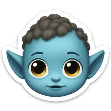 Blue baby grogu  sticker