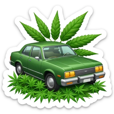 weed guns cars sticker