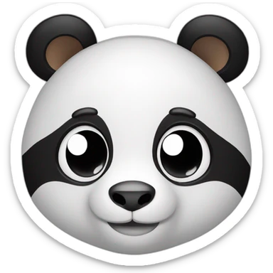 Cute panda face  sticker