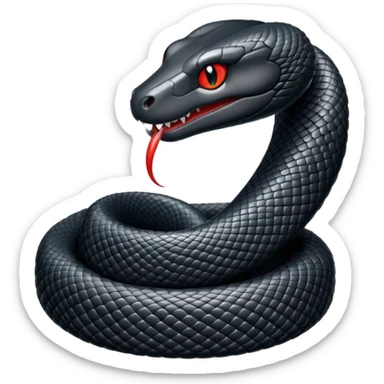 Black snake sticker