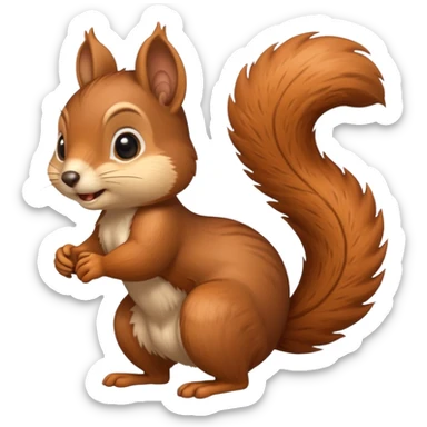 Cute squarrel full body with legs and all sticker