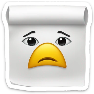 Letter A with a sad face sticker