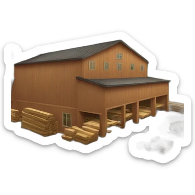 modern lumber factory sticker