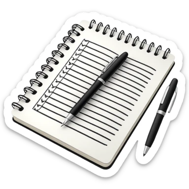 notebook with pe*n scripts  sticker