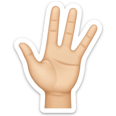 fingers of the hand waving emoji sticker