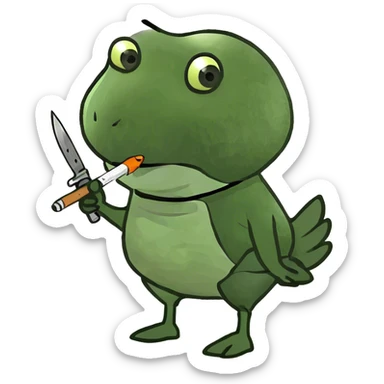 Poop chick knife bomb heels cigarette  sticker