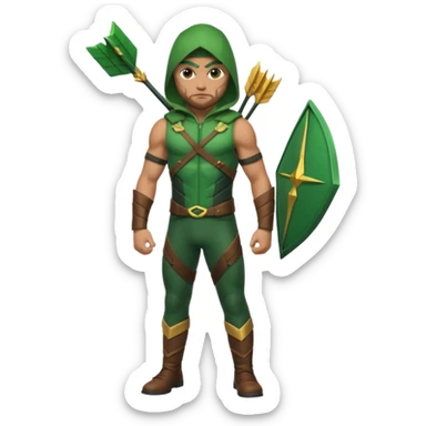 green arrow standing sticker