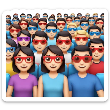 everyone’s sitting in the cinema, happily watching an exciting Hong Kong blockbuster movie light up the big screen! sticker