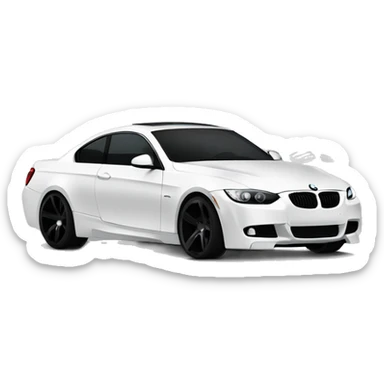 White bmw coupe 335i with 20s as wheels and tinted sticker