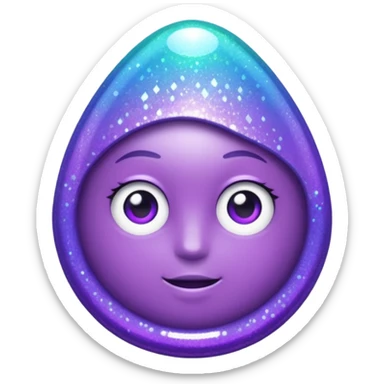 glitter purple and cian fix sticker