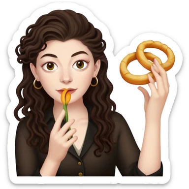 lorde the singer with onion ring  sticker