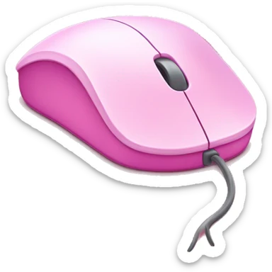 Pink computer mouse sticker