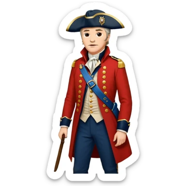 Loyalist Patrick Ferguson at the Revolutionary war Battle of Kings Mountain, with Wolves around him. sticker