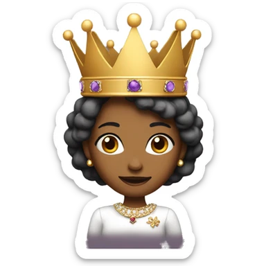 queen with a crown sticker